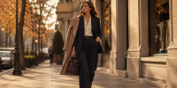 Темно-синий вытесняет черный: новый фаворит осени в коллекциях Victoria Beckham